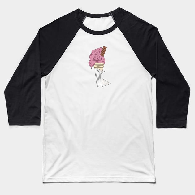 Ice Cream #2 Baseball T-Shirt by Artemis Garments